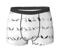 GQSZCYHLKL Boxer da uomo in bianco e nero con stampa completa con stampa su entrambi i lati, biancheria intima da uomo con morbido tessuto elasticizzato3d spacer Cabin Cut per un comfort tutto il