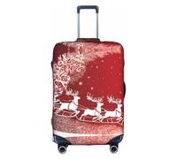 GQSZCYHLKL Christmas Magic - Custodia protettiva per valigia da viaggio, con stampa su entrambi i lati, design elastico per una vestibilità sicura e protezione dai graffi, bianco, S