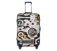GQSZCYHLKL Cool Steampunk Gears valigia cover elegante protettiva da viaggio con stampa fronte/retro, design elastico per una vestibilità sicura e protezione dai graffi, bianco, XL