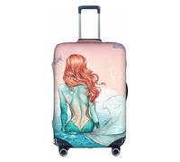 GQSZCYHLKL Copertura per valigia a forma di coda di sirena, elegante custodia protettiva da viaggio con stampa su entrambi i lati, design elastico per una vestibilità sicura e protezione dai graffi