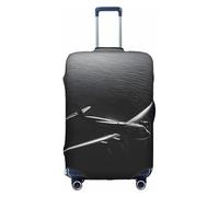 GQSZCYHLKL Copertura per valigia con aereo che vola sopra il mare, elegante custodia protettiva da viaggio con stampa su entrambi i lati, design elastico per una vestibilità sicura e protezione dai