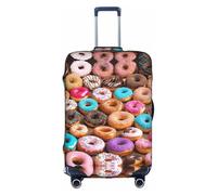 GQSZCYHLKL Cover per valigia a ciambella, elegante custodia protettiva da viaggio con stampa su entrambi i lati, design elastico per una vestibilità sicura e protezione dai graffi, bianco, L
