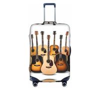 GQSZCYHLKL Custodia per chitarra elegante custodia protettiva da viaggio con stampa su entrambi i lati, design elastico per una vestibilità sicura e protezione dai graffi, bianco, L