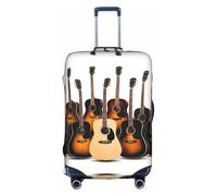 GQSZCYHLKL Custodia per chitarra elegante custodia protettiva da viaggio con stampa su entrambi i lati, design elastico per una vestibilità sicura e protezione dai graffi, bianco, L