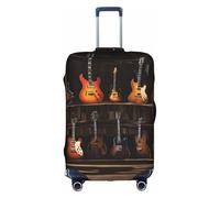 GQSZCYHLKL Custodia per chitarra elegante custodia protettiva da viaggio con stampa su entrambi i lati, design elastico per una vestibilità sicura e protezione dai graffi, bianco, L