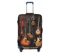 GQSZCYHLKL Custodia per chitarra elegante custodia protettiva da viaggio con stampa su entrambi i lati, design elastico per una vestibilità sicura e protezione dai graffi, bianco, M