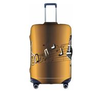 GQSZCYHLKL Custodia per microfono con note musicali, elegante custodia protettiva da viaggio con stampa fronte/retro, design elastico per una vestibilità sicura e protezione dai graffi, bianco, M