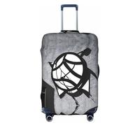 GQSZCYHLKL Custodia per valigia a tema musicale con chiavi di musica, elegante custodia protettiva da viaggio con stampa su entrambi i lati, design elastico per una vestibilità sicura e protezione dai