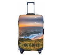 GQSZCYHLKL Custodia per valigia con paesaggio marino con tramonto irlandese, elegante custodia protettiva da viaggio con stampa su entrambi i lati, design elastico per una vestibilità sicura e