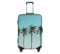 GQSZCYHLKL Custodia per valigia con palme, elegante custodia protettiva da viaggio con stampa su entrambi i lati, design elastico per una vestibilità sicura e protezione dai graffi, bianco, L