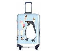 GQSZCYHLKL Custodia per valigia con pinguini carini, elegante custodia protettiva da viaggio con stampa su entrambi i lati, design elastico per una vestibilità sicura e protezione dai graffi, bianco