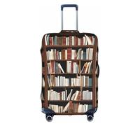 GQSZCYHLKL Custodia protettiva per libri e valigie, elegante custodia da viaggio con stampa fronte/retro, design elastico per una vestibilità sicura e protezione dai graffi, bianco, L