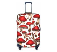 GQSZCYHLKL Custodia protettiva per valigia a forma di fungo, colore rosso e bianco, elegante custodia da viaggio con stampa su entrambi i lati, design elastico per una vestibilità sicura e protezione