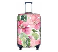 GQSZCYHLKL Custodia protettiva per valigia con fiori di ibisco, elegante custodia da viaggio con stampa su entrambi i lati, design elastico per una vestibilità sicura e protezione dai graffi, bianco