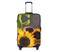 GQSZCYHLKL Custodia protettiva per valigia con girasoli gialli, elegante custodia protettiva da viaggio con stampa su entrambi i lati, design elastico per una vestibilità sicura e protezione dai