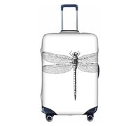 GQSZCYHLKL Custodia protettiva per valigia con libellula, elegante custodia da viaggio con stampa su entrambi i lati, design elastico per una vestibilità sicura e protezione dai graffi, bianco, XL