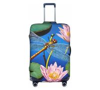 GQSZCYHLKL Custodia protettiva per valigia con libellula, elegante custodia protettiva da viaggio con stampa su entrambi i lati, design elastico per una vestibilità sicura e protezione dai graffi