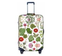 GQSZCYHLKL Custodia protettiva per valigia con motivo tropicale con foglie e pappagalli, elegante custodia protettiva da viaggio con stampa su entrambi i lati, design elastico per una vestibilità