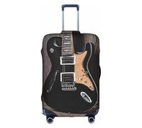 GQSZCYHLKL Custodia protettiva per valigia per chitarra musicale, elegante custodia da viaggio con stampa su entrambi i lati, design elastico per una vestibilità sicura e protezione dai graffi, bianco