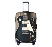 GQSZCYHLKL Custodia protettiva per valigia per chitarra musicale, elegante custodia da viaggio con stampa su entrambi i lati, design elastico per una vestibilità sicura e protezione dai graffi, bianco