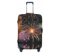 GQSZCYHLKL Explosion Firework 3D - Custodia protettiva per valigia da viaggio con stampa su entrambi i lati, design elastico per una vestibilità sicura e protezione dai graffi, bianco, L
