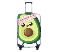 GQSZCYHLKL Graziosa custodia per valigia con avocado, elegante custodia protettiva da viaggio con stampa su entrambi i lati, design elastico per una vestibilità sicura e protezione dai graffi, bianco