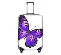 GQSZCYHLKL Graziosa custodia per valigia con farfalla viola, elegante custodia protettiva da viaggio con stampa su entrambi i lati, design elastico per una vestibilità sicura e protezione dai graffi
