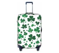 GQSZCYHLKL Happy St Patrick's Day Valigia Cover elegante protettiva da viaggio con stampa fronte/retro, design elastico per una vestibilità sicura e protezione dai graffi, bianco, L