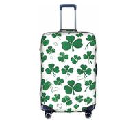 GQSZCYHLKL Happy St Patrick's Day Valigia Cover elegante protettiva da viaggio con stampa fronte/retro, design elastico per una vestibilità sicura e protezione dai graffi, bianco, S