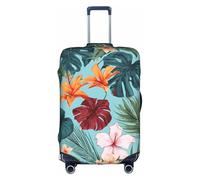 GQSZCYHLKL Hojas Tropicales Y Flores - Custodia protettiva da viaggio elegante con stampa su entrambi i lati, design elastico per una vestibilità sicura e protezione dai graffi, bianco, M
