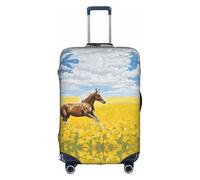 GQSZCYHLKL Horses Running Art - Custodia protettiva da viaggio elegante con stampa su entrambi i lati, design elastico per una vestibilità sicura e protezione dai graffi, bianco, XL