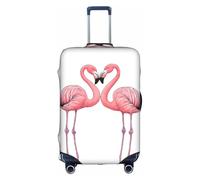 GQSZCYHLKL Ink Flamingos - Custodia protettiva per valigia da viaggio con stampa su entrambi i lati, design elastico per una vestibilità sicura e protezione dai graffi, bianco, L