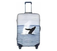 GQSZCYHLKL Killer Whale - Custodia protettiva per valigia da viaggio con stampa su entrambi i lati, design elastico per una vestibilità sicura e protezione dai graffi, bianco, L