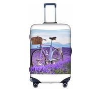 GQSZCYHLKL Lavanda Campo Retro Bike Agricoltura Valigia Cover Elegante Custodia Protettiva Borsa da Viaggio con Stampa su entrambi i lati, Design Elastico per Vestibilità Sicura e Protezione dai