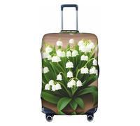 GQSZCYHLKL Lilies of The Valley, custodia protettiva per valigia da viaggio elegante con stampa su entrambi i lati, design elastico per una vestibilità sicura e protezione dai graffi, bianco, XL