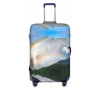 GQSZCYHLKL Niagara Falls Valigia Cover Elegante Custodia Protettiva da Viaggio con Stampa su entrambi i lati, Design Elastico per Vestibilità Sicura e Protezione dai Graffi, bianco, L