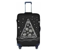 GQSZCYHLKL Pizza Constellation - Custodia protettiva per valigia da viaggio elegante con stampa su entrambi i lati, design elastico per una vestibilità sicura e protezione dai graffi, bianco, L