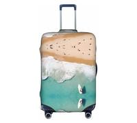 GQSZCYHLKL Romantica copertura per valigia da spiaggia, elegante custodia protettiva da viaggio con stampa su entrambi i lati, design elastico per una vestibilità sicura e protezione dai graffi