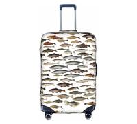 GQSZCYHLKL Salmon - Custodia protettiva da viaggio elegante con stampa su entrambi i lati, design elastico per una vestibilità sicura e protezione dai graffi, bianco, XL