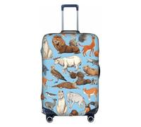 GQSZCYHLKL Simpatica custodia protettiva per valigia con animali della fattoria, elegante custodia protettiva da viaggio con stampa su entrambi i lati, design elastico per una vestibilità sicura e