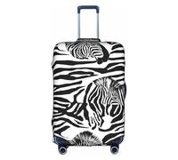GQSZCYHLKL Zebra Prints, custodia protettiva per valigia, elegante custodia da viaggio con stampa su entrambi i lati, design elastico per una vestibilità sicura e protezione dai graffi, bianco, M