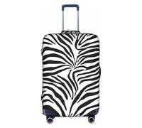 GQSZCYHLKL Zebra Prints, custodia protettiva per valigia, elegante custodia da viaggio con stampa su entrambi i lati, design elastico per una vestibilità sicura e protezione dai graffi, bianco, L