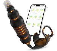 GQTYBZ Prostata Vibratore Anale con Anello Pene Vibratore per Uomini, Massaggiatore Prostatico, Vibratoreper Uomo Dildo Plug Analesex Toy, Plug Anale-Dilatatore Uomo, Sex Toys Sessuali per Uomini