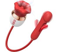 GQTYBZ Vibratore per Donna Clitoride 10 Licking 10 Thrusting Lingua Vibrante Stimolatore Clitoride Femminile Silicone Vibratore Anale Vibratore Spinta Ricaricabile IPX6 Sexytoysys per Coppia Donna