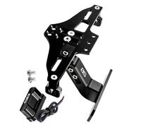 GQUIKGW Portatarga Accessori Moto Targa Porta Targa Staffa Luce Telaio per Suzuki GSX-8S GSX 8S GSX8S GSX 8 S 2023 2024(Black)