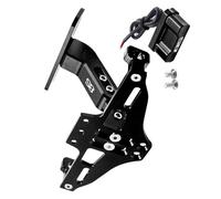 GQUIKGW Portatarga per Suzuki GSX-8S GSX 8S GSX8S GSX 8 S 2023 2024 Accessori Moto Targa Numero di Targa Telaio Staffa Luce(Black)