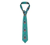 GQWJKSZ 3D astratta Piuma di pavone Cuore d'amore Cravatta da uomo d'affari formale 8 cm Cravatta Accessorio per costume per la scuola Lavoro Festa Bomboniera Matrimonio