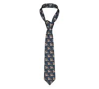 GQWJKSZ 3D Coniglio e pollo Cappello di Natale Cravatta da uomo d'affari formale 8 cm Cravatta Accessorio per costume per la scuola Lavoro Festa Bomboniera Matrimonio