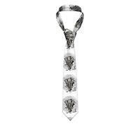 GQWJKSZ 3D Elefante che schiaccia il muro Cravatta da uomo d'affari formale Cravatta da 8 cm Accessorio per costume per la scuola Lavoro Festa Bomboniera Matrimonio
