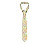GQWJKSZ 3D Farfalla colorata disegnata a mano Cravatta da uomo d'affari formale 8 cm Cravatta Accessorio per costume per la scuola Lavoro Festa Bomboniera Matrimonio